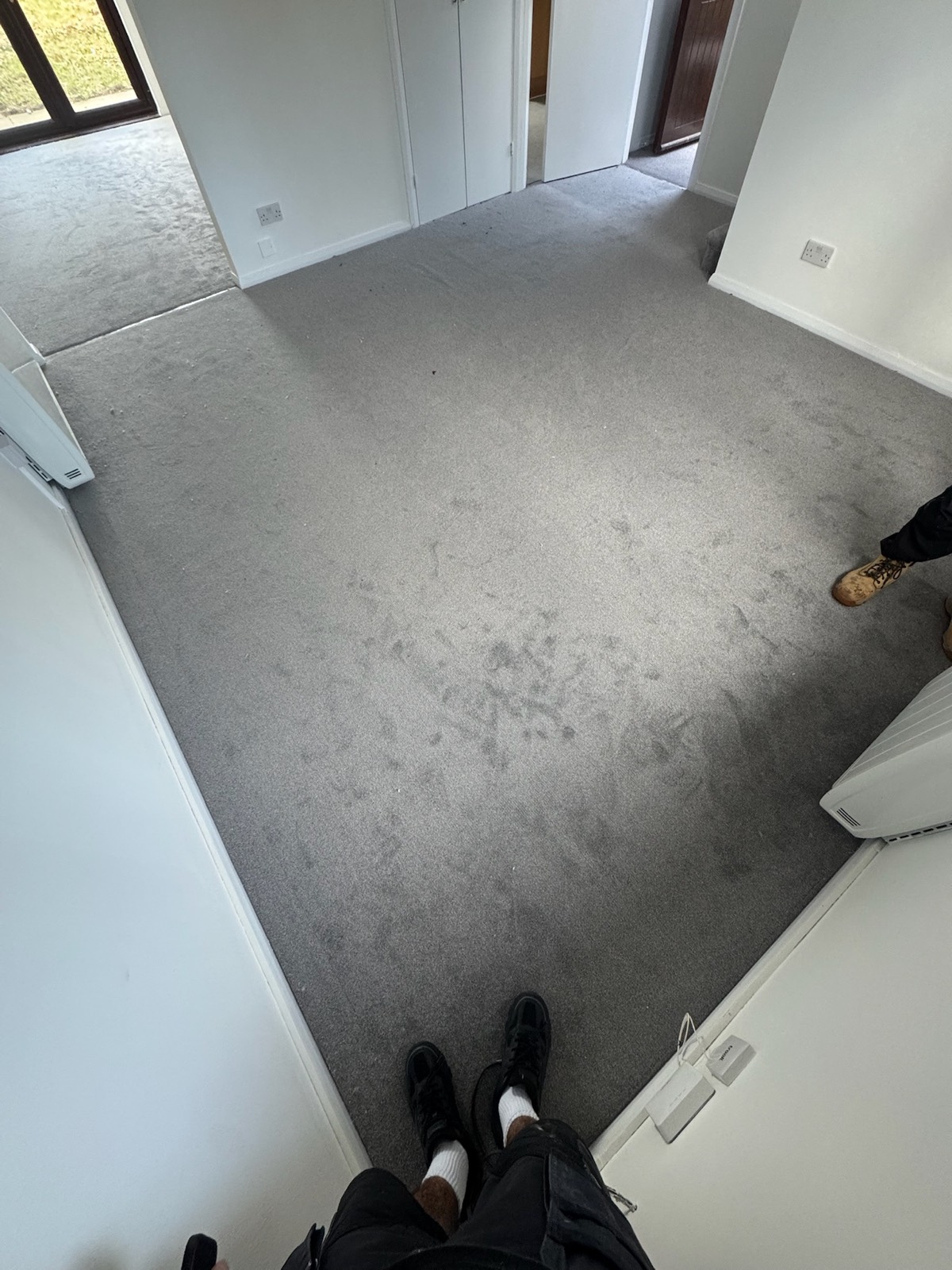 Bedroom after carpet installation