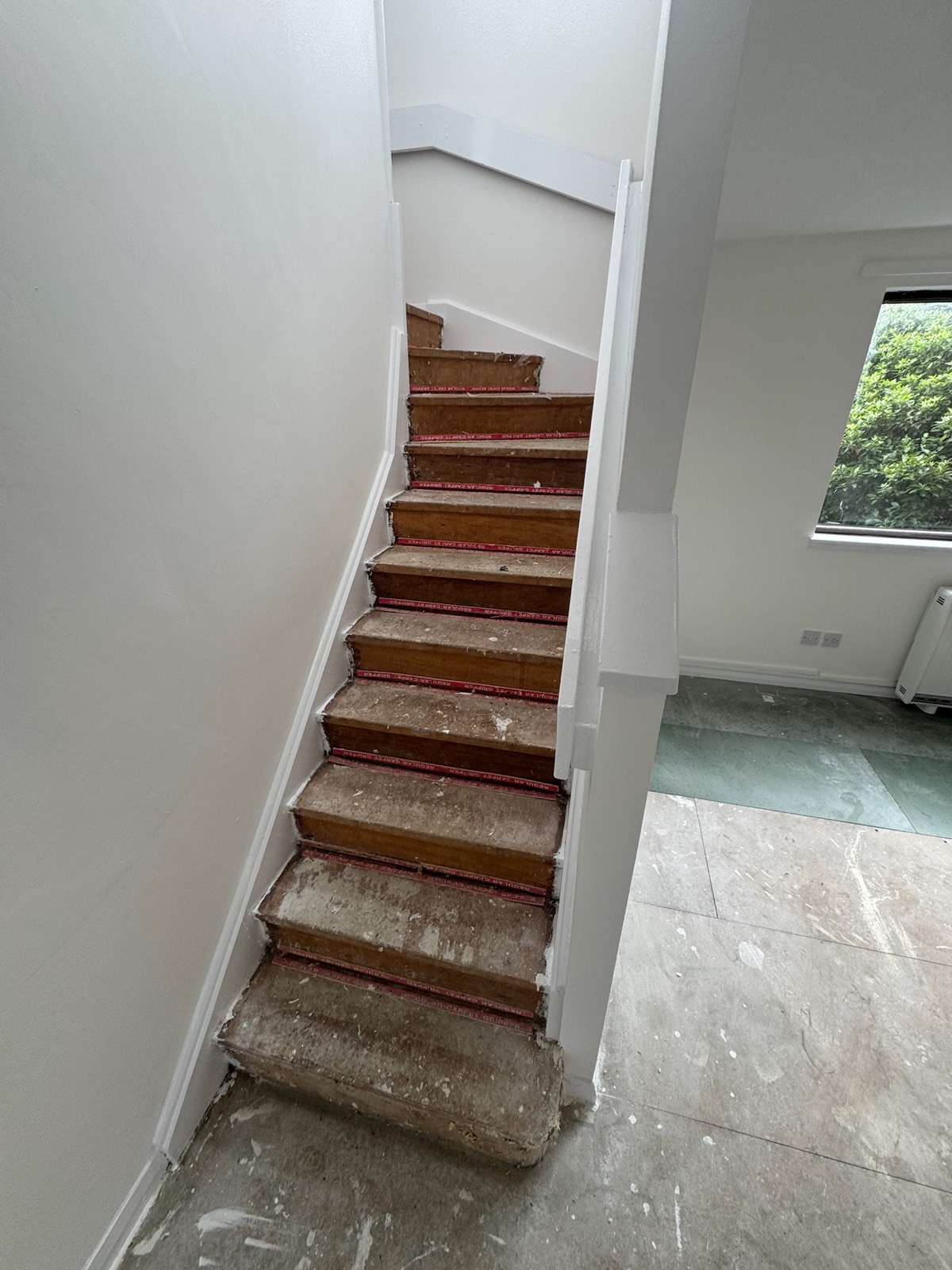 Staircase before carpet installation, second project